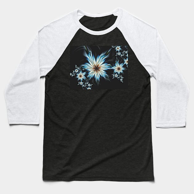 The Field of Sapphire Flowers Baseball T-Shirt by phoenixleo